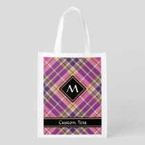 Pink, Gold and Blue Tartan Grocery Bag