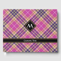 Pink, Gold and Blue Tartan Guest Book