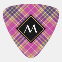 Pink, Gold and Blue Tartan Guitar Pick