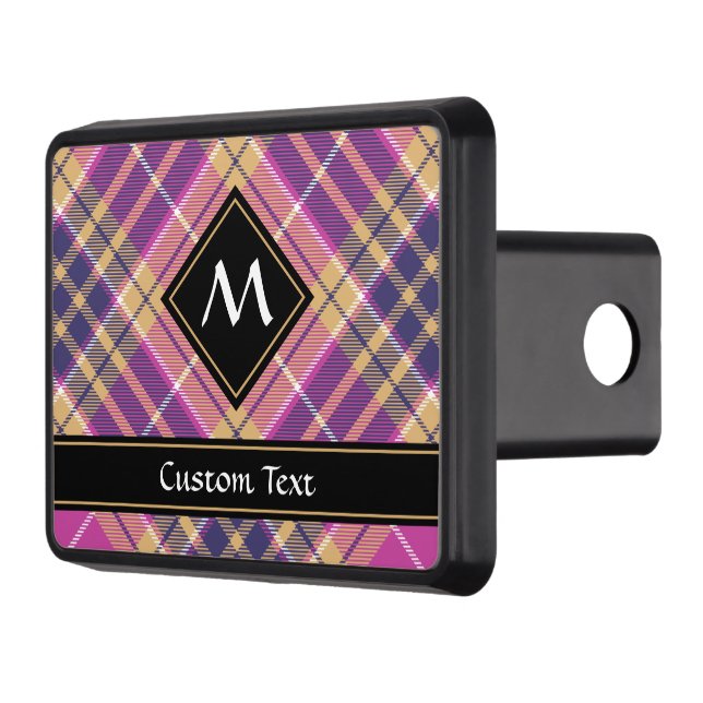 Pink, Gold and Blue Tartan Hitch Cover (Left)