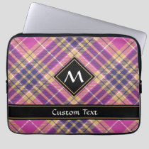 Pink, Gold and Blue Tartan Laptop Sleeve