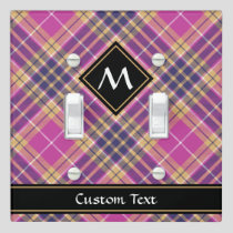 Pink, Gold and Blue Tartan Light Switch Cover
