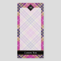 Pink, Gold and Blue Tartan Magnetic Notepad