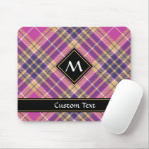 Pink, Gold and Blue Tartan Mouse Pad