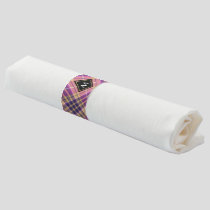 Pink, Gold and Blue Tartan Napkin Bands