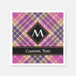 Pink, Gold and Blue Tartan Napkins