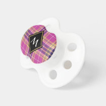 Pink, Gold and Blue Tartan Pacifier