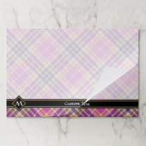 Pink, Gold and Blue Tartan Paper Pad