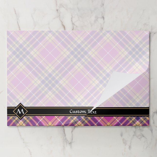 Pink, Gold and Blue Tartan Paper Pad (Folded)