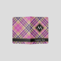 Pink, Gold and Blue Tartan Passport Holder