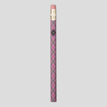 Pink, Gold and Blue Tartan Pencil