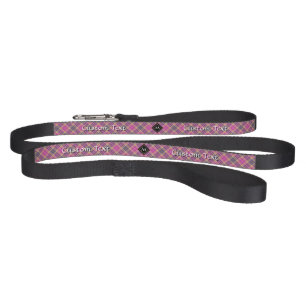 Pink, Gold and Blue Tartan Pet Leash
