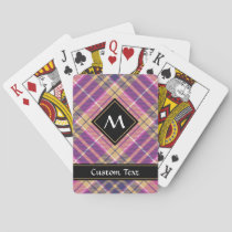 Pink, Gold and Blue Tartan Playing Cards