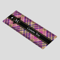 Pink, Gold and Blue Tartan Ruler