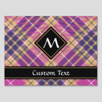 Pink, Gold and Blue Tartan Sign