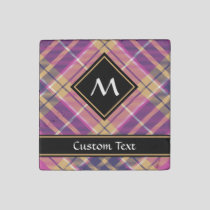 Pink, Gold and Blue Tartan Stone Magnet