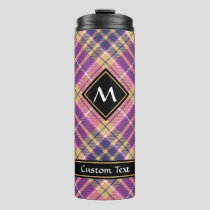 Pink, Gold and Blue Tartan Thermal Tumbler