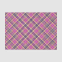 Pink, Gold and Blue Tartan Tissue Paper