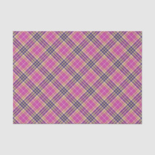 Pink, Gold and Blue Tartan Tissue Paper