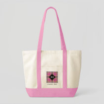 Pink, Gold and Blue Tartan Tote Bag