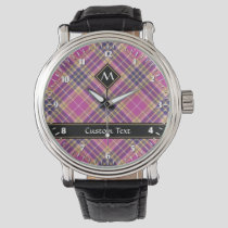 Pink, Gold and Blue Tartan Watch