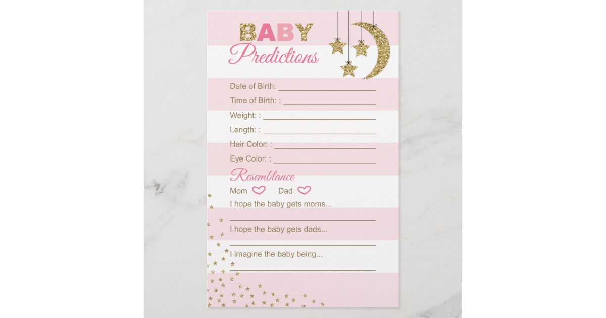 Wishes for Baby Black and White Striped Floral Baby Shower Game 