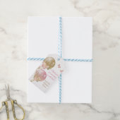 Pink Gold Balloons Butterfly Baby Shower Gift Tags (With Twine)