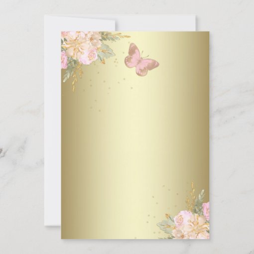 Pink Gold Balloons Butterfly Covid Baby Shower Invitation Zazzle