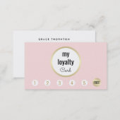 Pink Gold Beauty Salon Customer Loyalty 6 Punch (Front/Back)