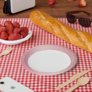 Pink Gold Bling Birthday Paper Plates