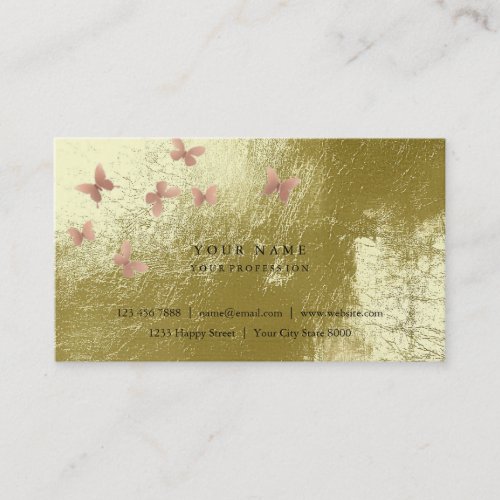 Pink Gold Blush Cooper Mint Green Metallic Business Card