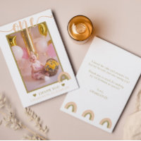 Pink Gold Boho Rainbow First Birthday Photo