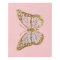 Pink gold butterfly