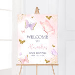 Pink Gold Butterfly Spring Welcome Poster<br><div class="desc">Make your event special with this Butterflies Baby Shower with our cute and lovely printable Welcome Sign featuring adorable Spring Gold theme. Download,  personalize,  and create lasting memories with this perfect touch for your joyous celebration!

BS668</div>
