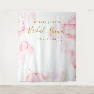 Pink & Gold Calligraphy Script Photo Prop Backdrop