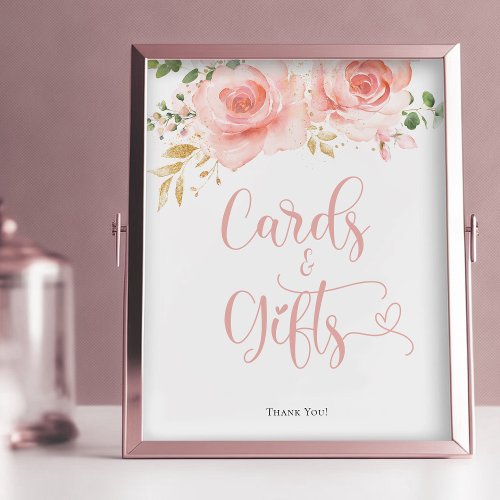 Pink  Gold Cards  Gifts Sign