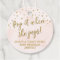 Pink Gold Champagne Tags, Pop it when she pops