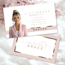 Pink & Gold Chic Business Card