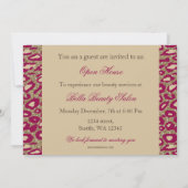 Pink Gold Chic Corporate party Invitation (Back)