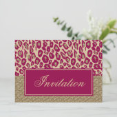 Pink Gold Chic Corporate party Invitation (Standing Front)