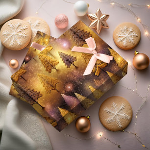 Pink Gold Christmas Pattern#19 ID1009 Wrapping Paper