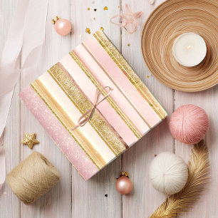 Pink Gold Christmas Pattern#27 ID1009 Wrapping Paper