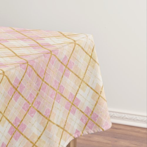 Pink Gold Christmas Pattern28 ID1009 Tablecloth