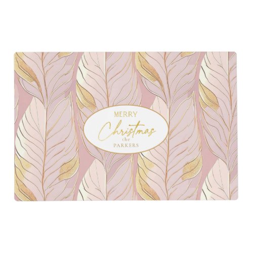 Pink Gold Christmas Pattern29 ID1009 Placemat