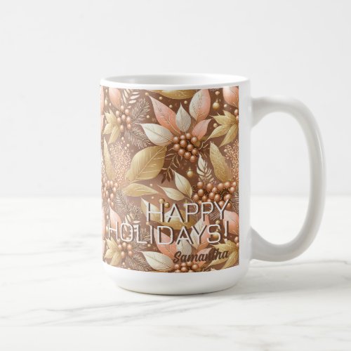 Pink Gold Christmas Pattern8 ID1009 Coffee Mug