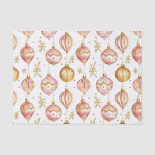 Pink Gold Christmas Vintage Ornaments  Tissue Paper