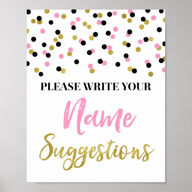 baby shower name suggestions