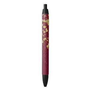 Pink Gold Confetti Dots Pen