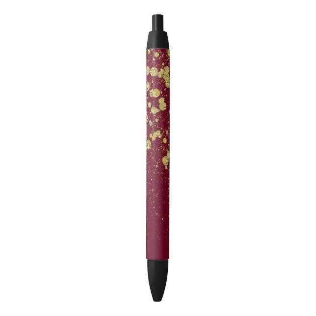 Pink Gold Confetti Dots Pen (Front Vertical)
