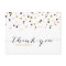 Pink & Gold Confetti Dots Thank You Postcard